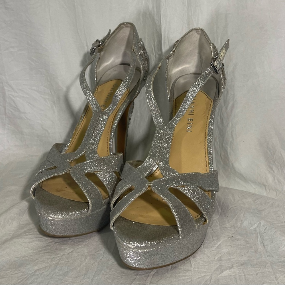 Gianni Bini Silver Geneva Heels